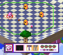 Kirby's Dream Course (Europe) In game screenshot